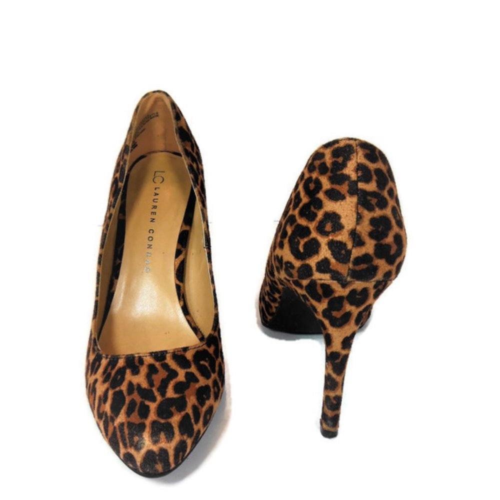 LC Lauren Conrad Brown Leopard Print 4" High Heels